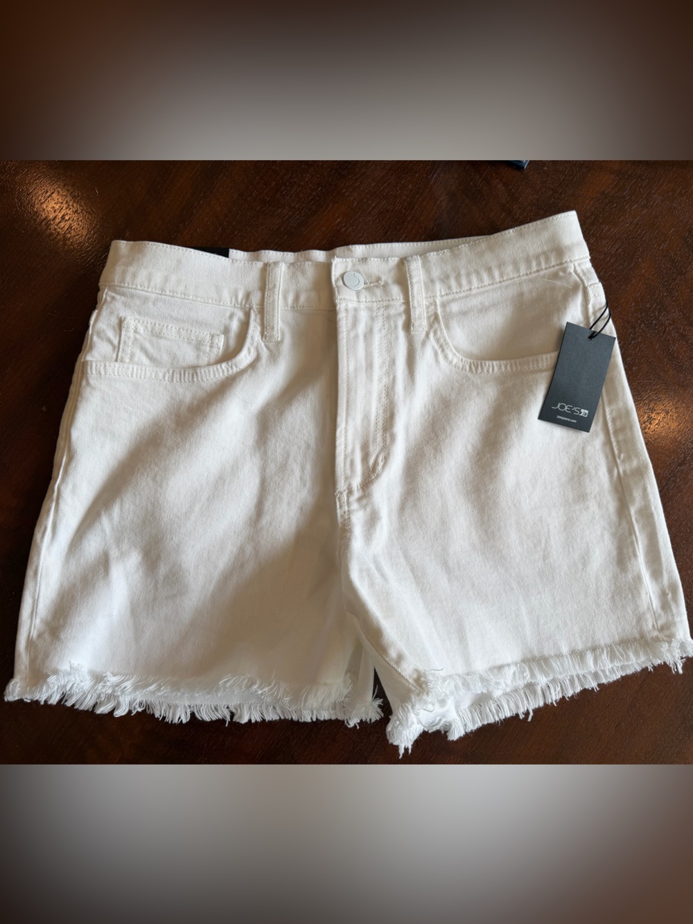 Joe’s Jeans Relaxed Cutoff White Denim Shorts NEW
